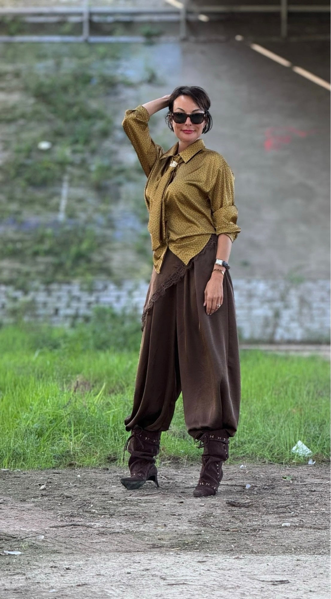 Blouse Carla printed curry