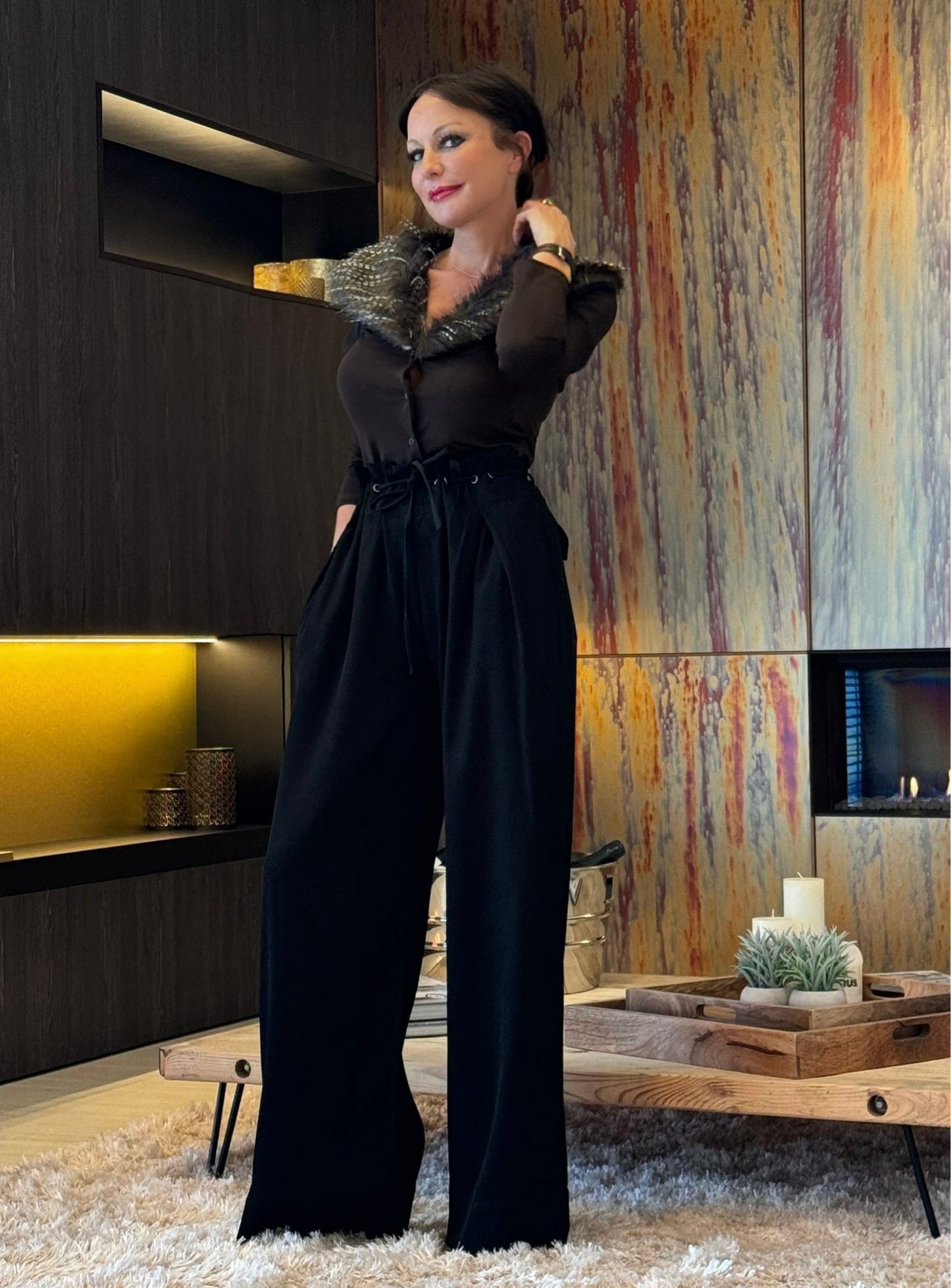 Pants Giulia mid black