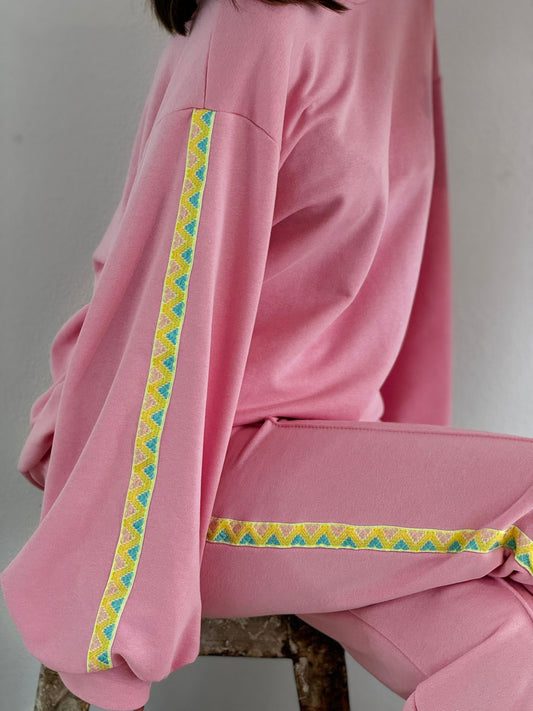 Sweater track aztec pink