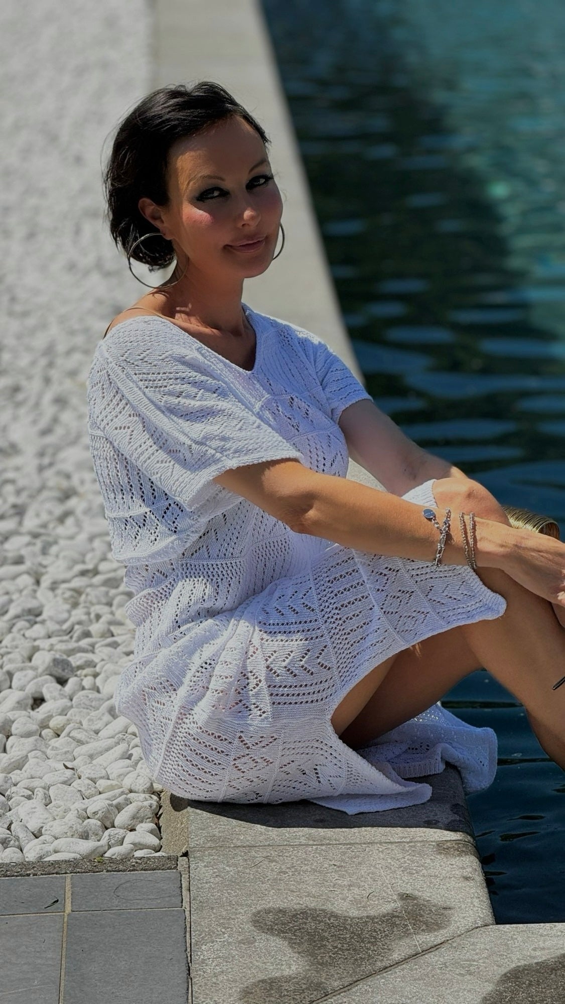 Dress beach long white