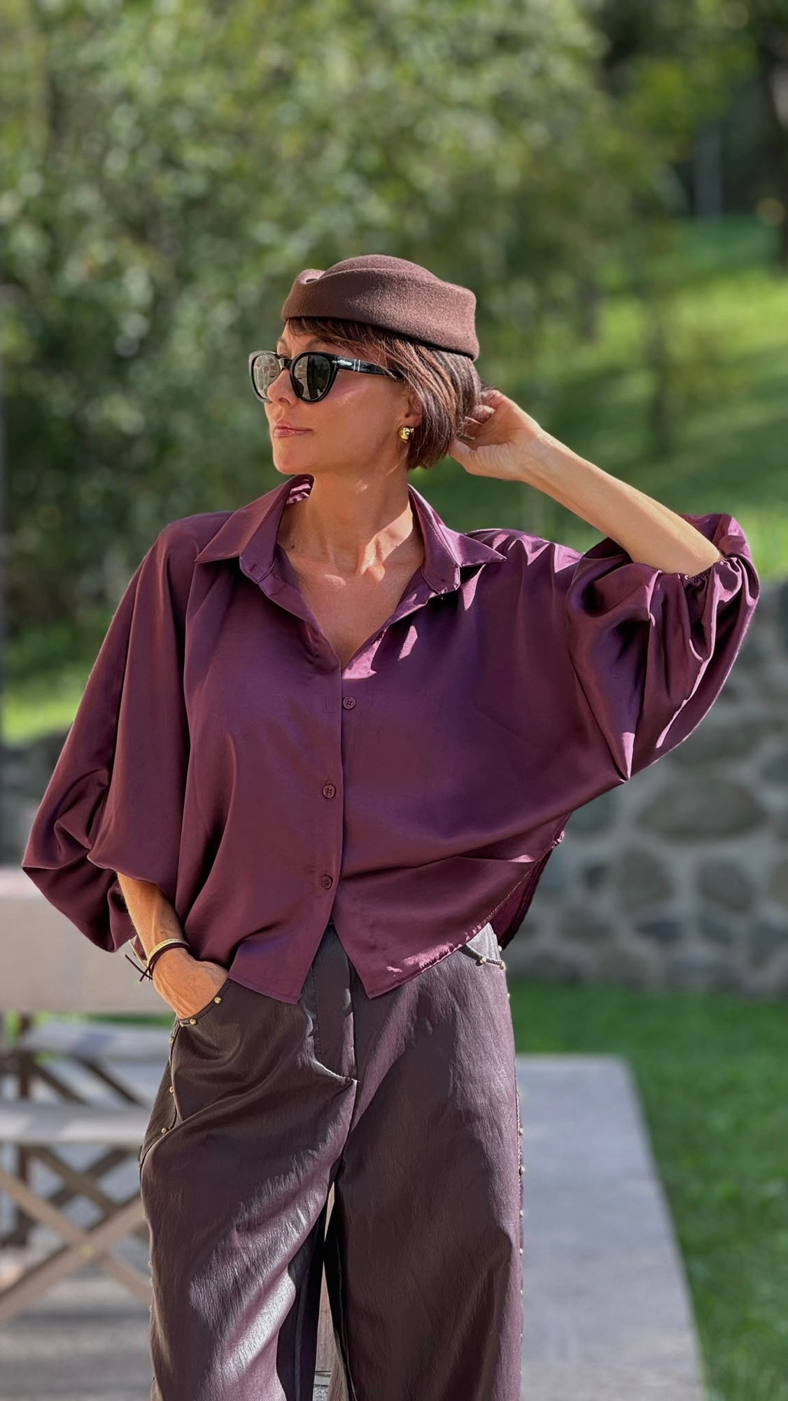 Blouse Vero aubergine