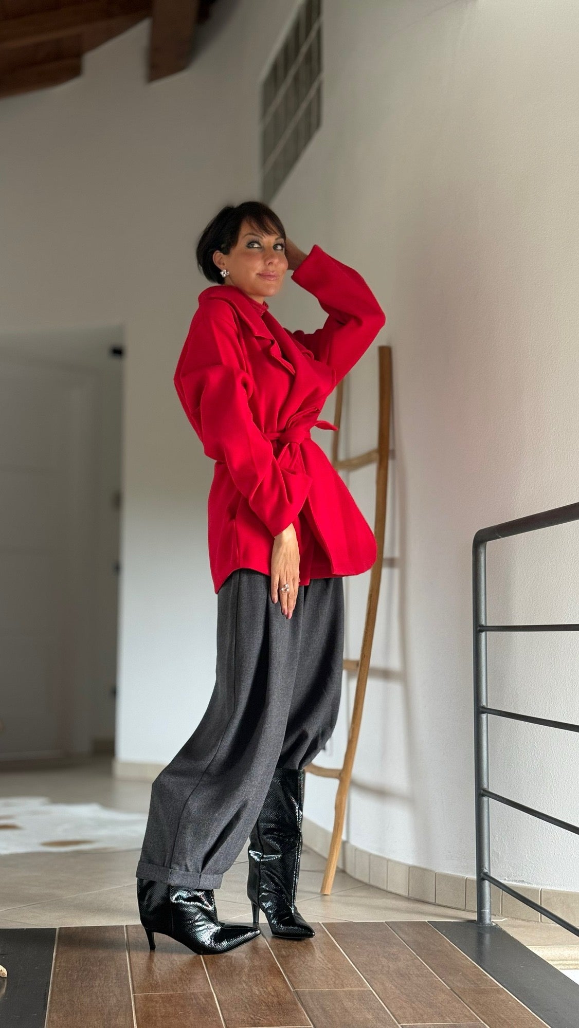 Coat Zita mid red