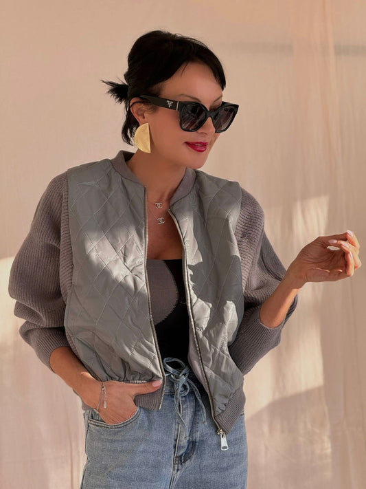Jacket Nola tricot grey