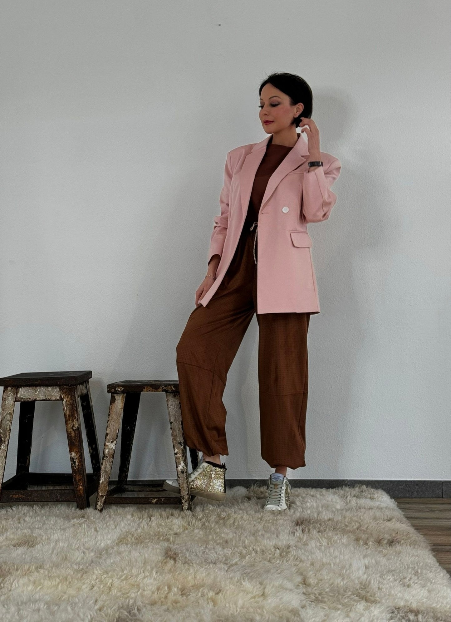 Pants Sun suede marrone