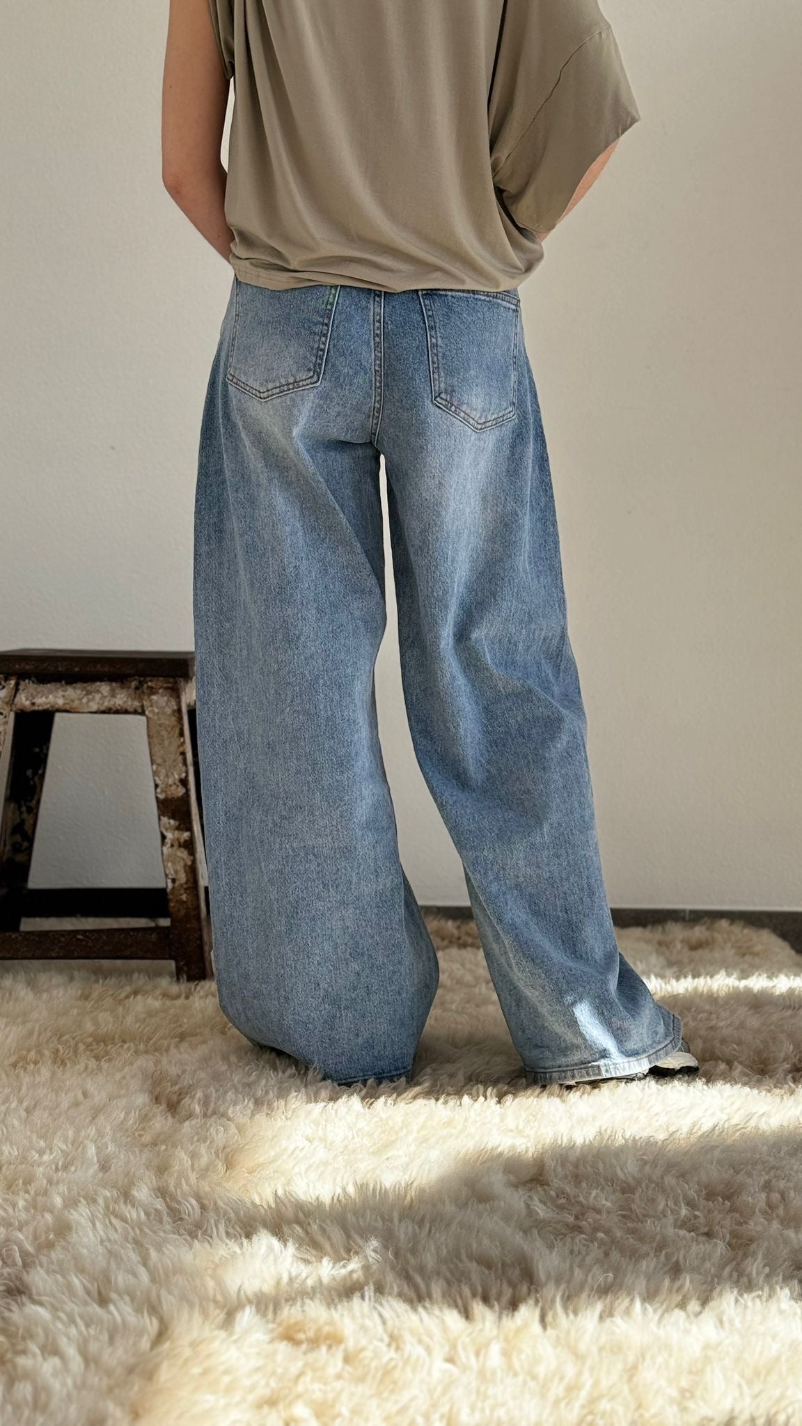 Jean bleu + ceinture