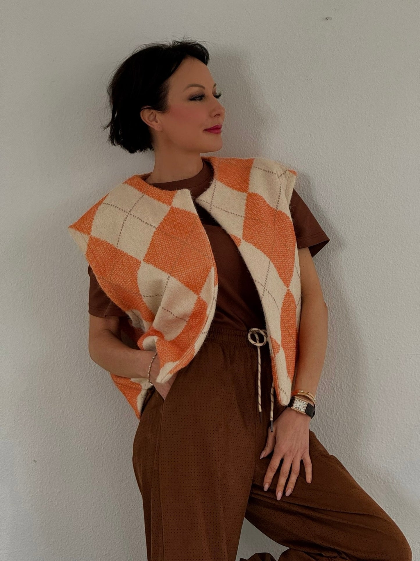 Pants Sun suede marrone