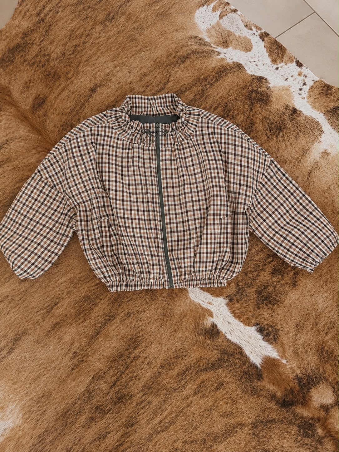 Bomber Isola tartan brown