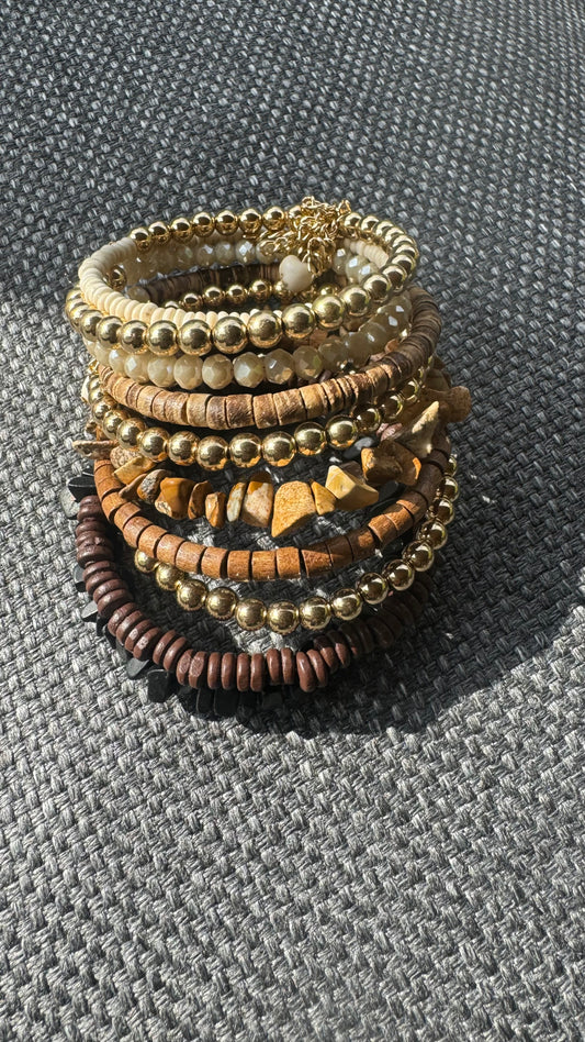 Bracelet spiral brown