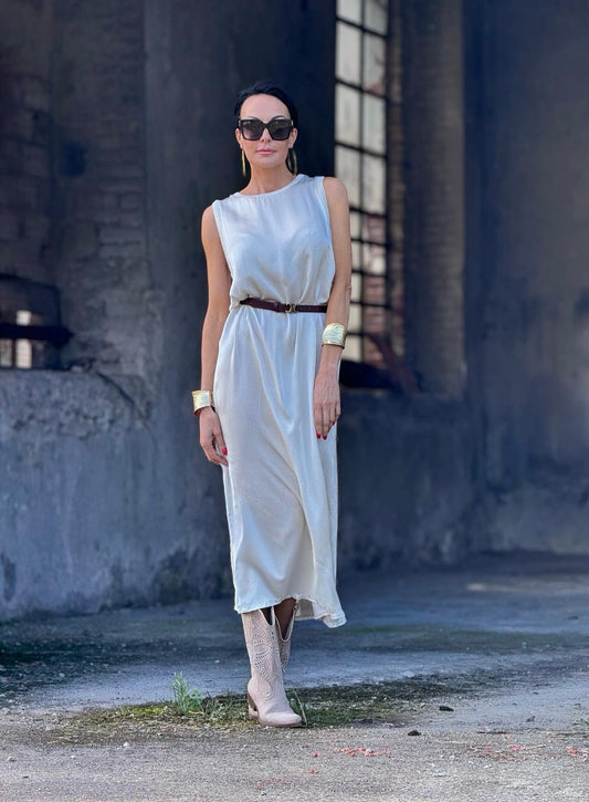Dress Orion satin grege