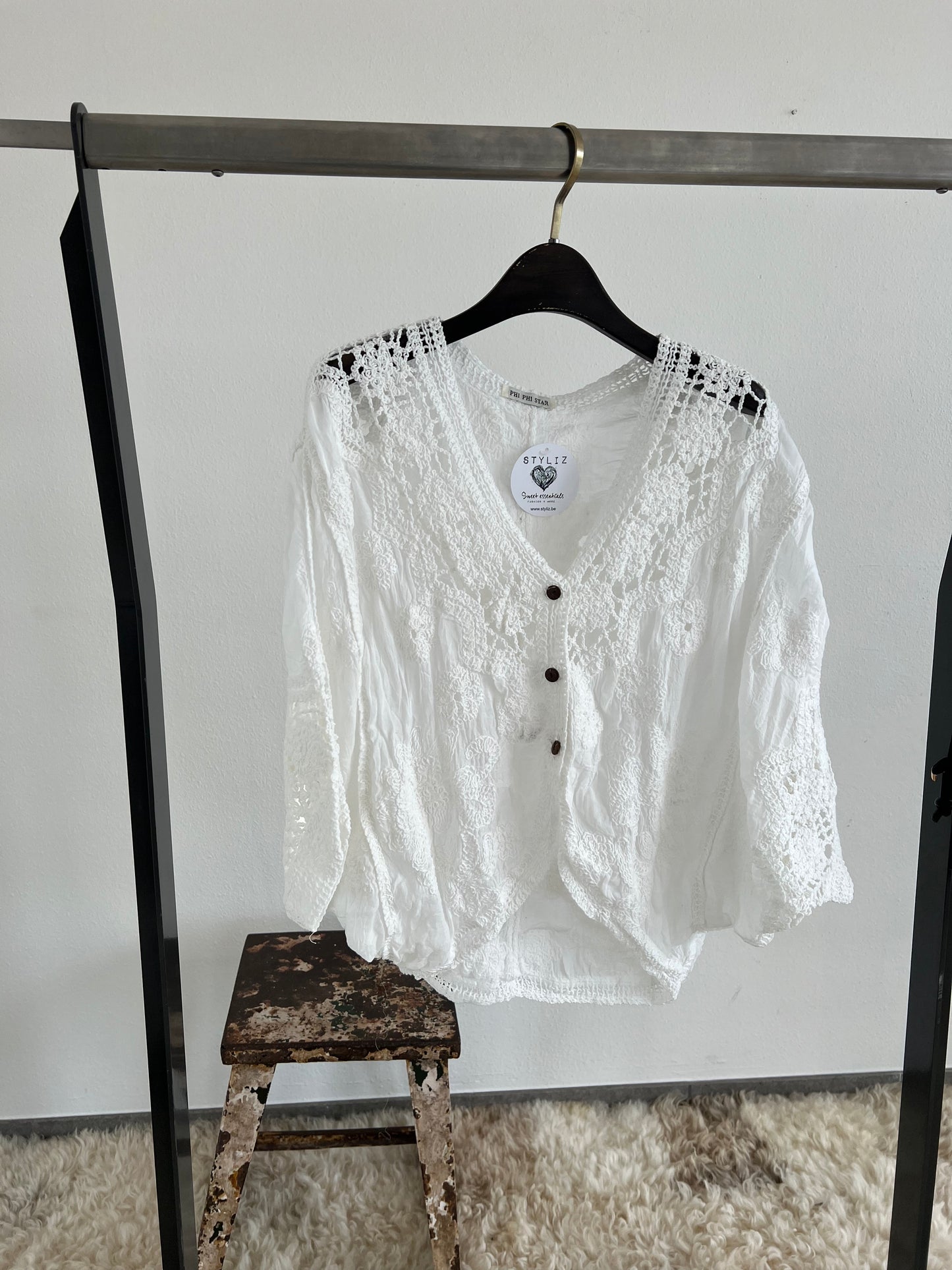 Jacket Scout crochet white