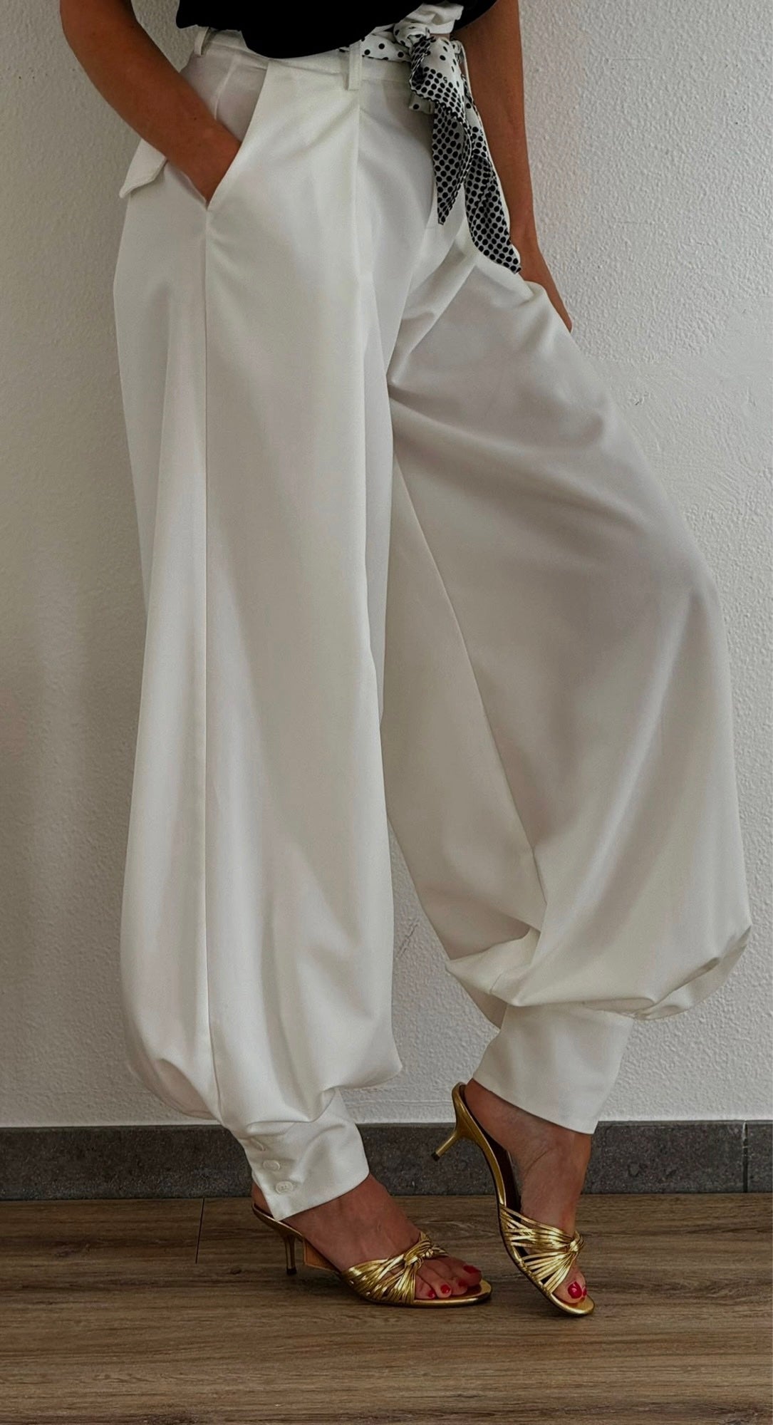 Pants Winona cuffed white