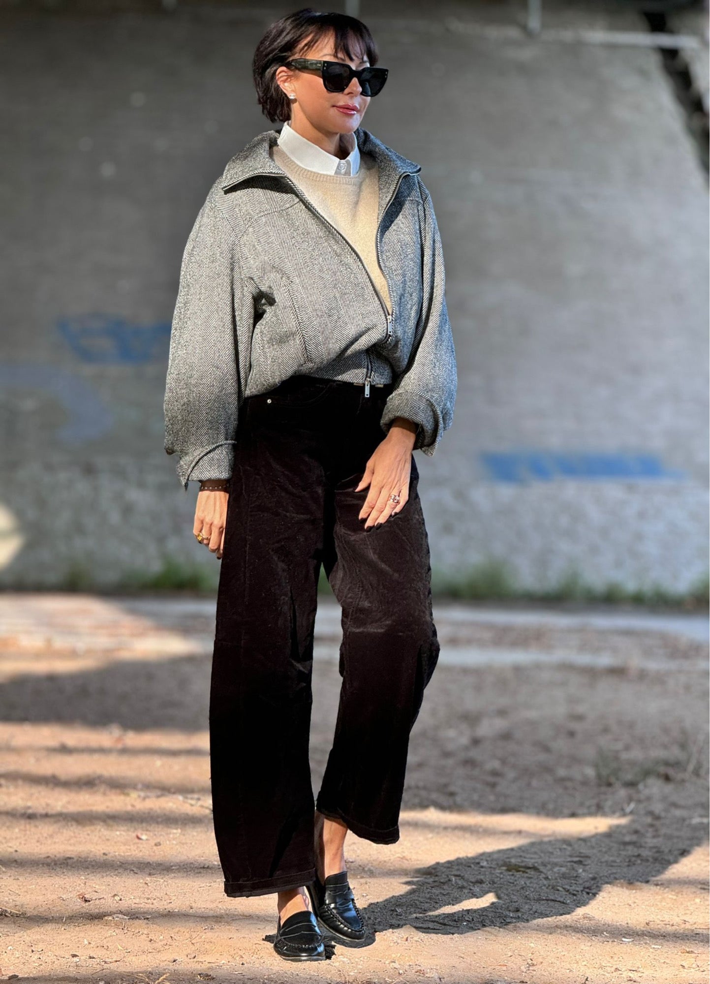 Pants Raven corduroy black
