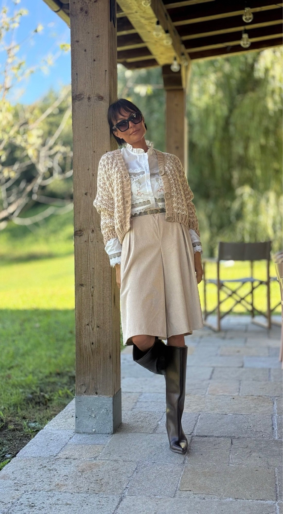 Cardigan Sali knitted cream