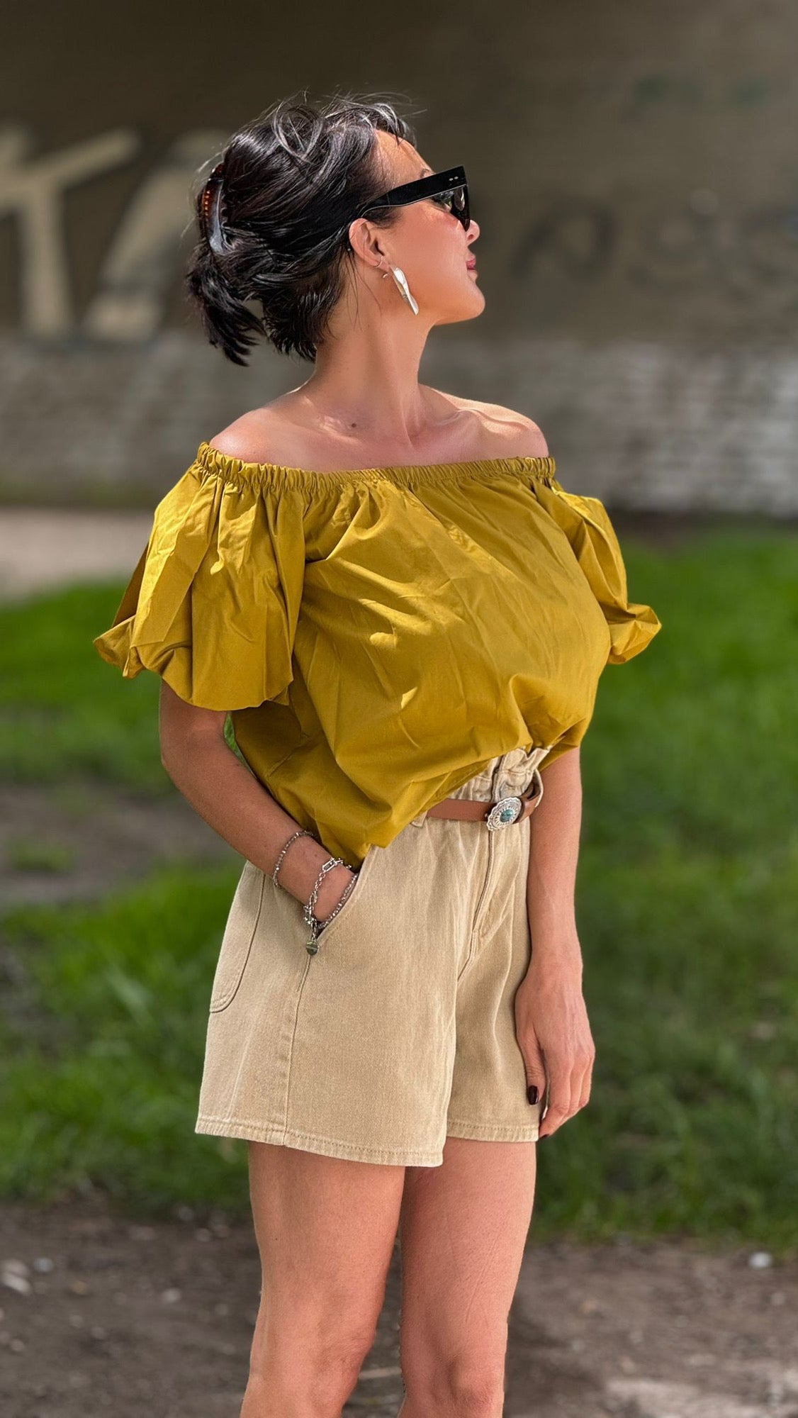 Poppy yellow blouse