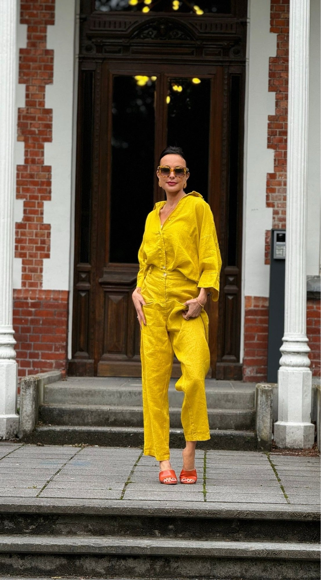 Blouse cuba linen yellow