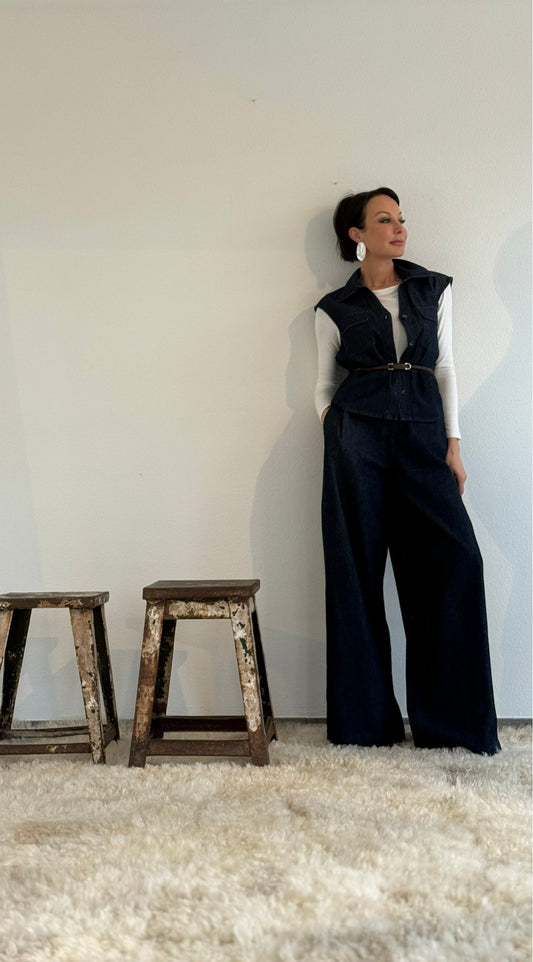 Pants Jill dark blue jeans