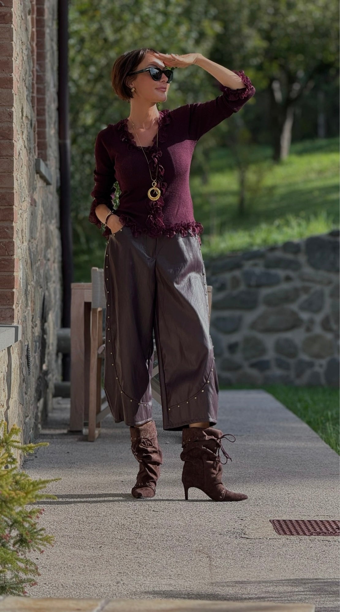 Pull Vero aubergine