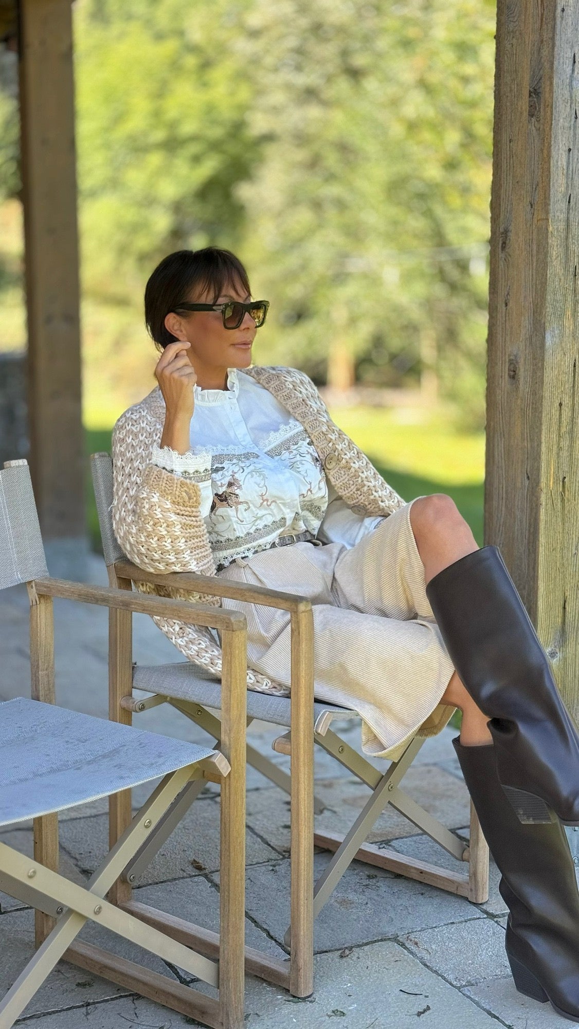 Cardigan Sali knitted cream