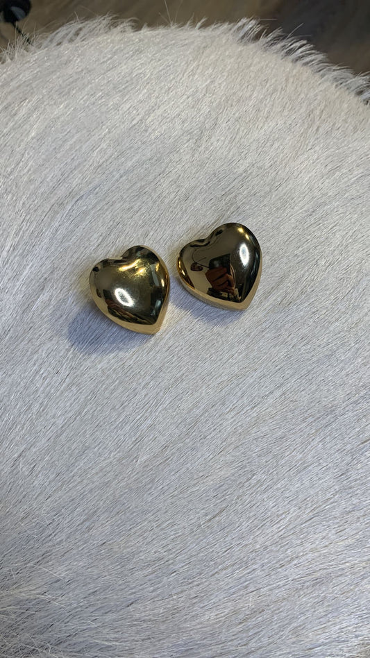Earrings heart gold
