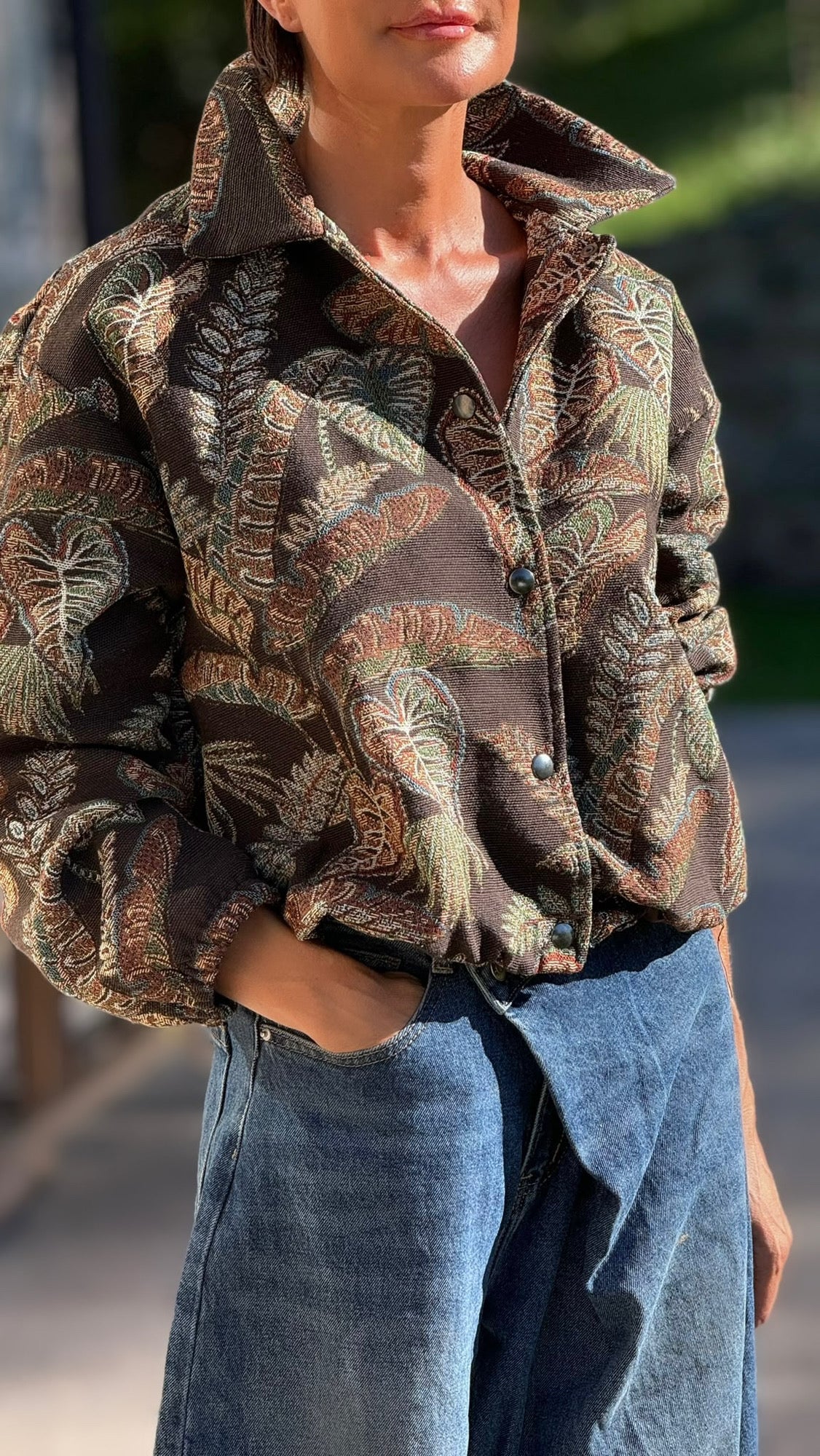 Veste Isola à feuilles imprimées