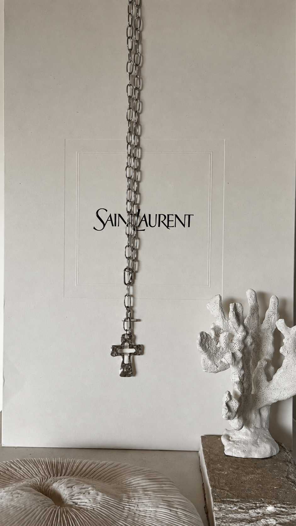 Chain Stella crucifix silver