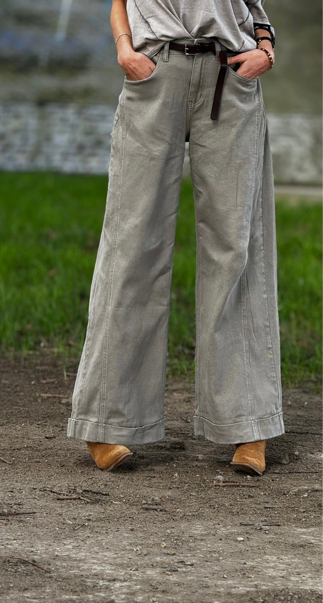 Jean Savannah + ceinture taupe