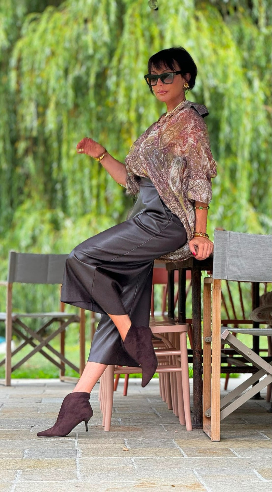 Blouse Stella printed green