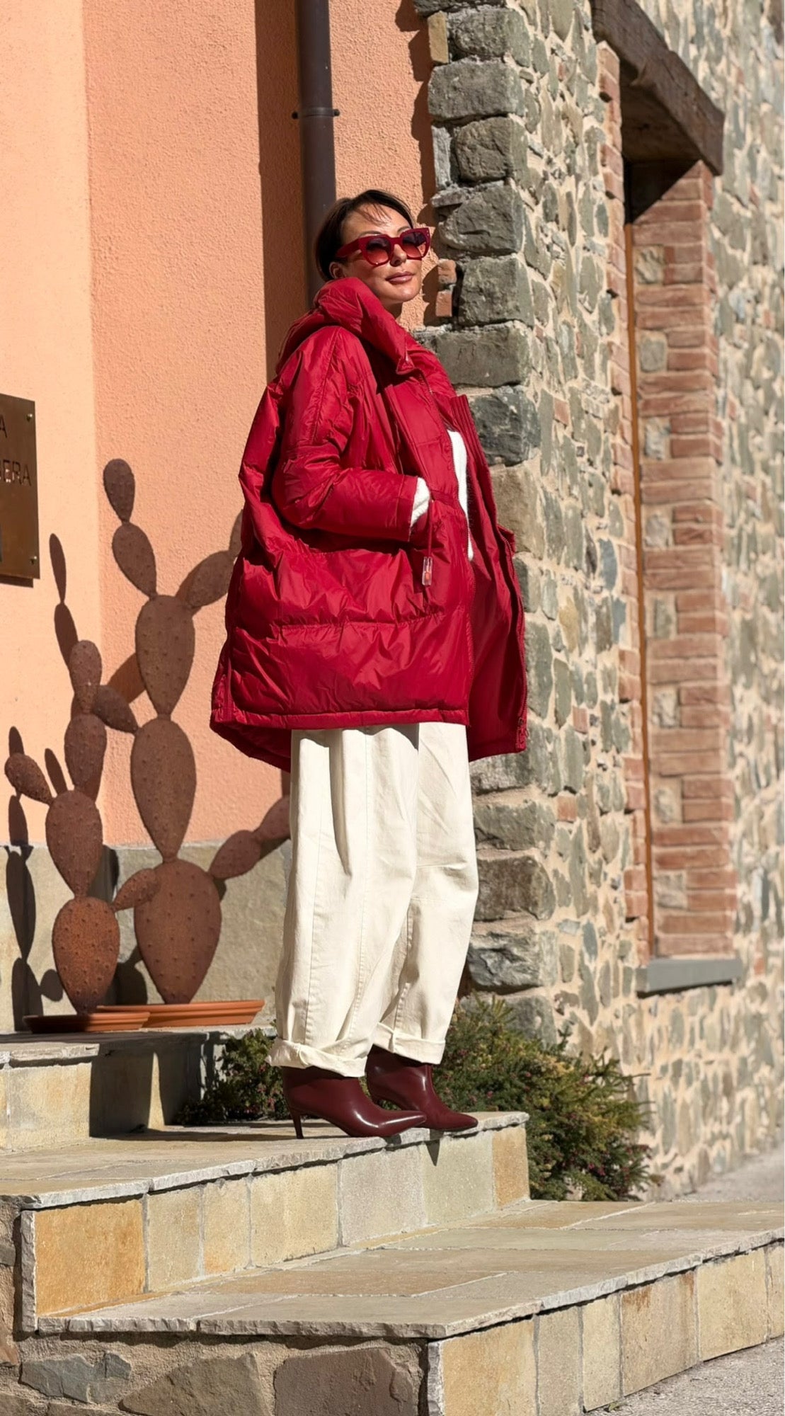 Coat duck red