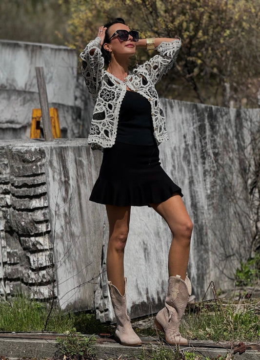 Skirt Sandro uni black