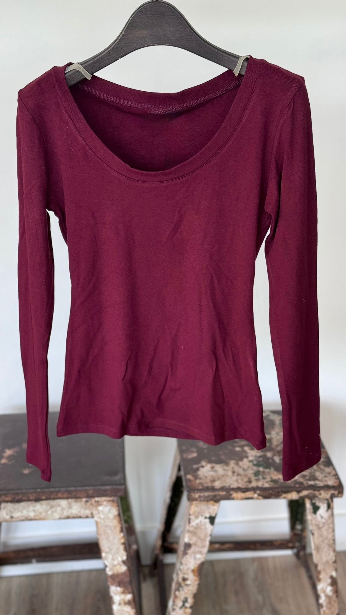 Tee Evita LM burgundy