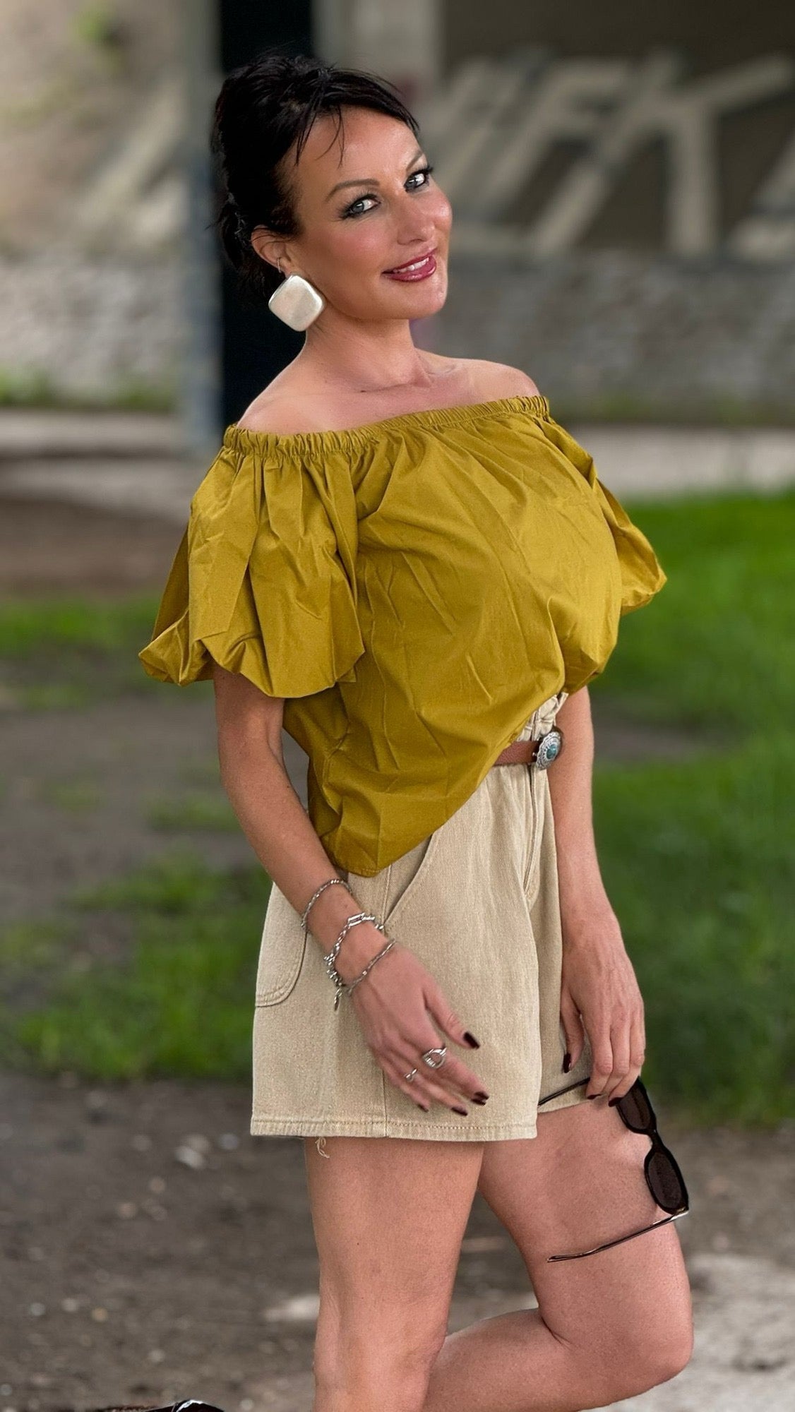 Poppy yellow blouse