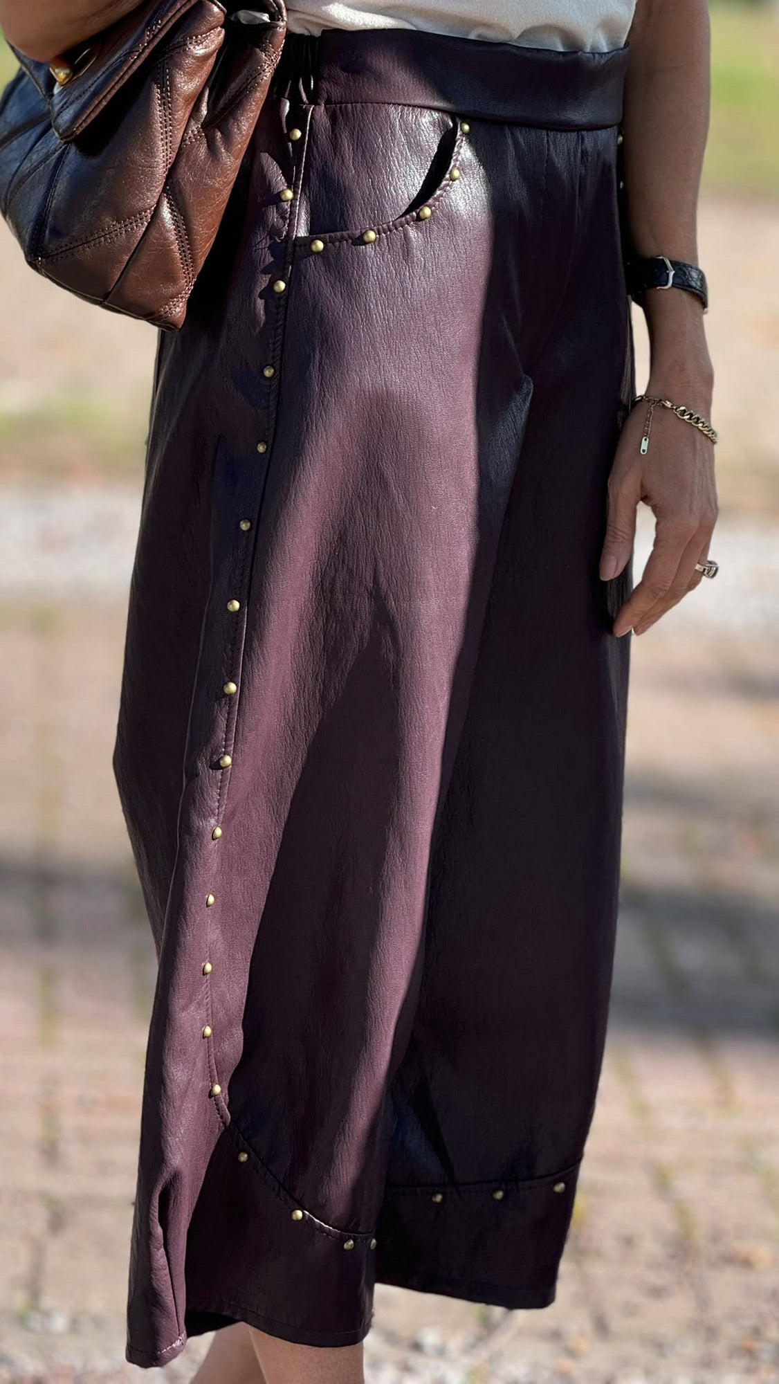 Pantalon Vero Aubergine