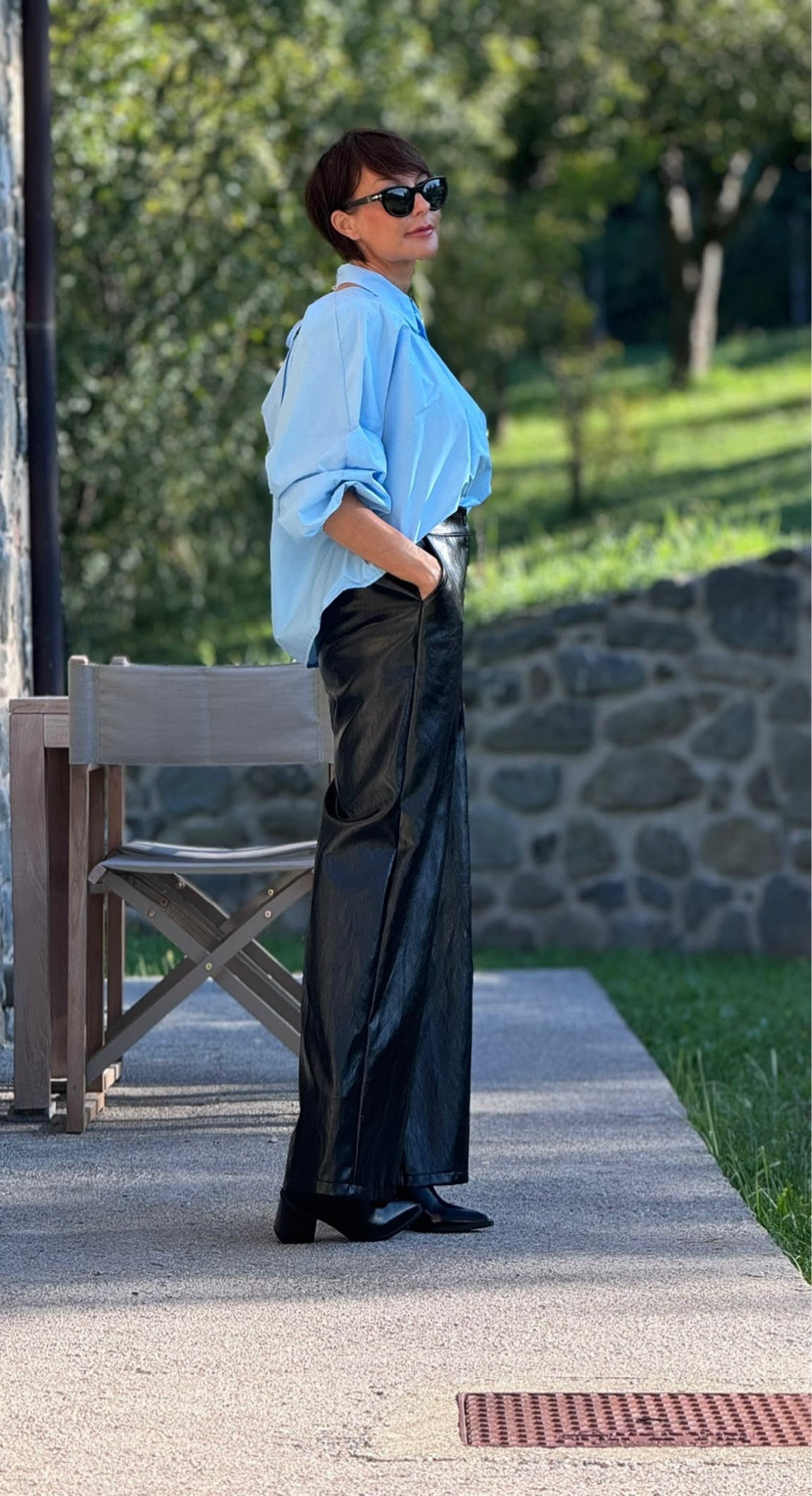 Blouse Vero collar blue