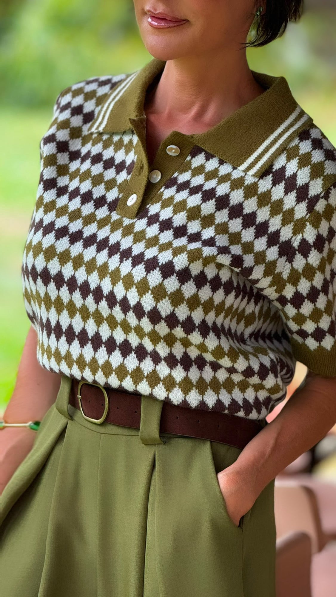Pull Stella knitted verde