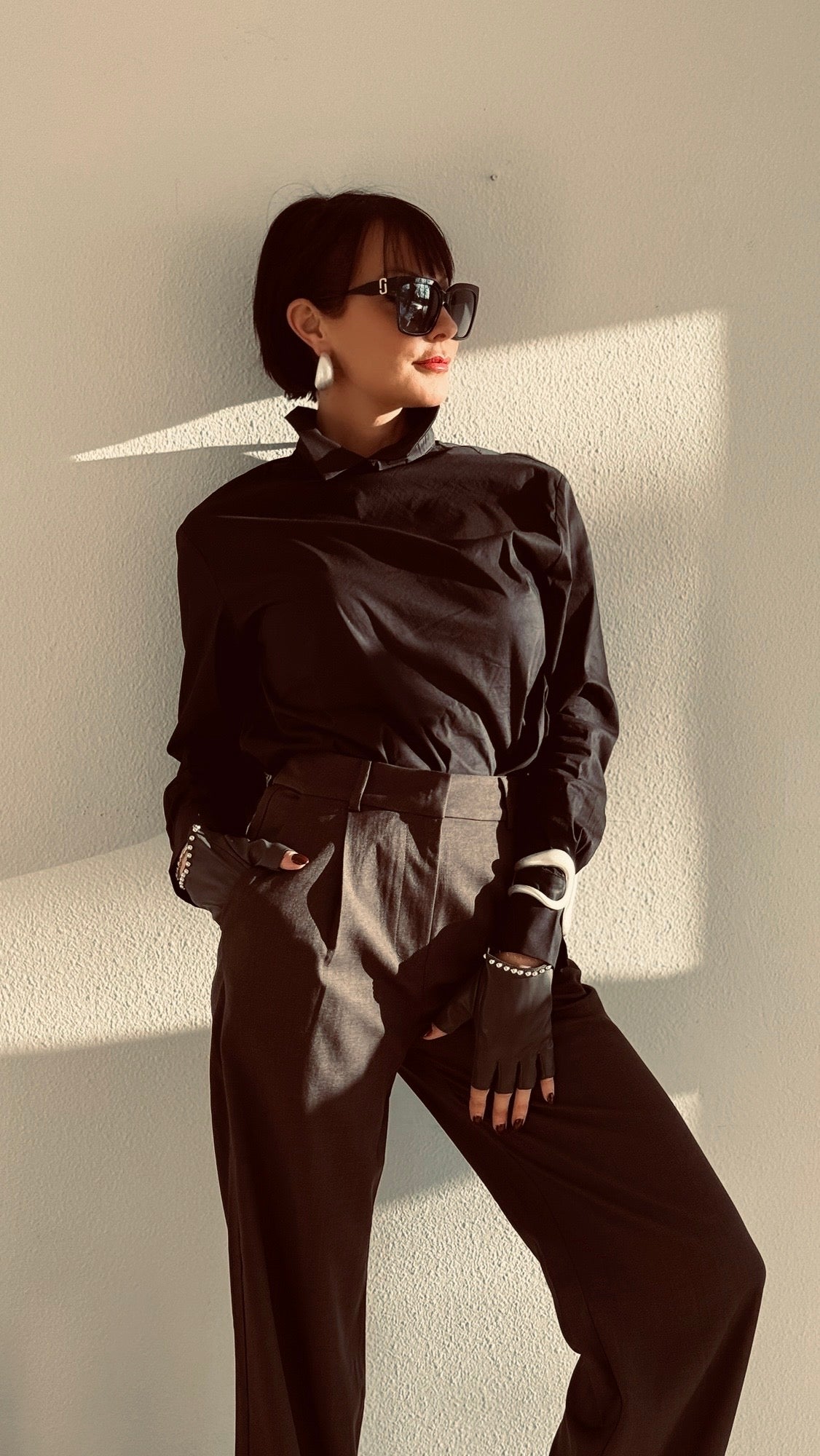 bouton de chemisier noir