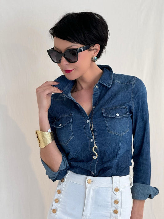 Chemise jeans dark blue