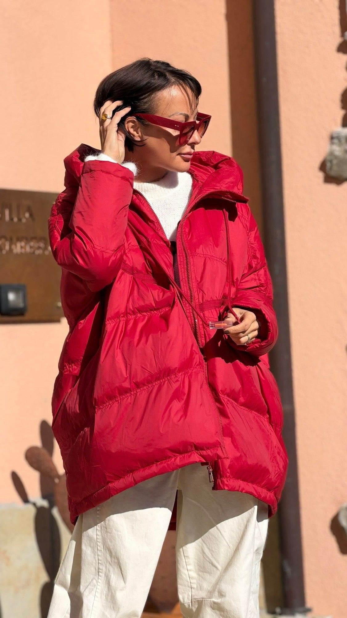 Coat duck red