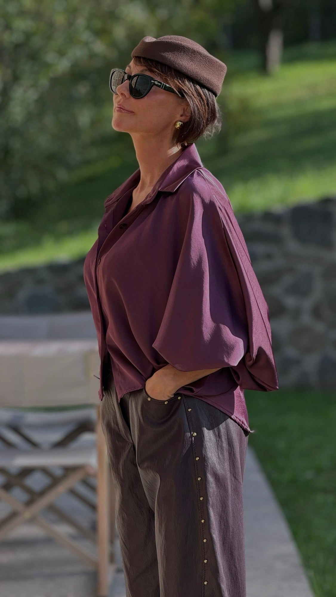 Blouse Vero aubergine