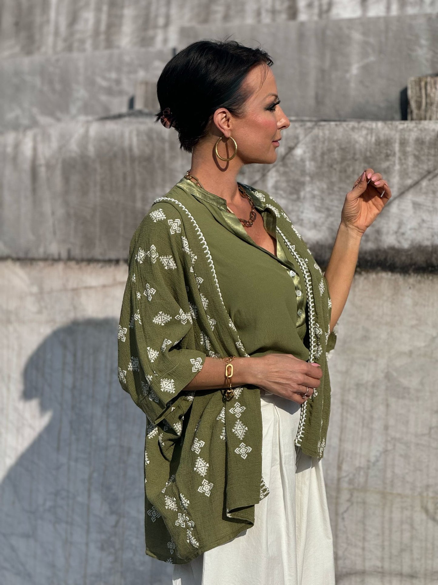 Kimono Caspian verde