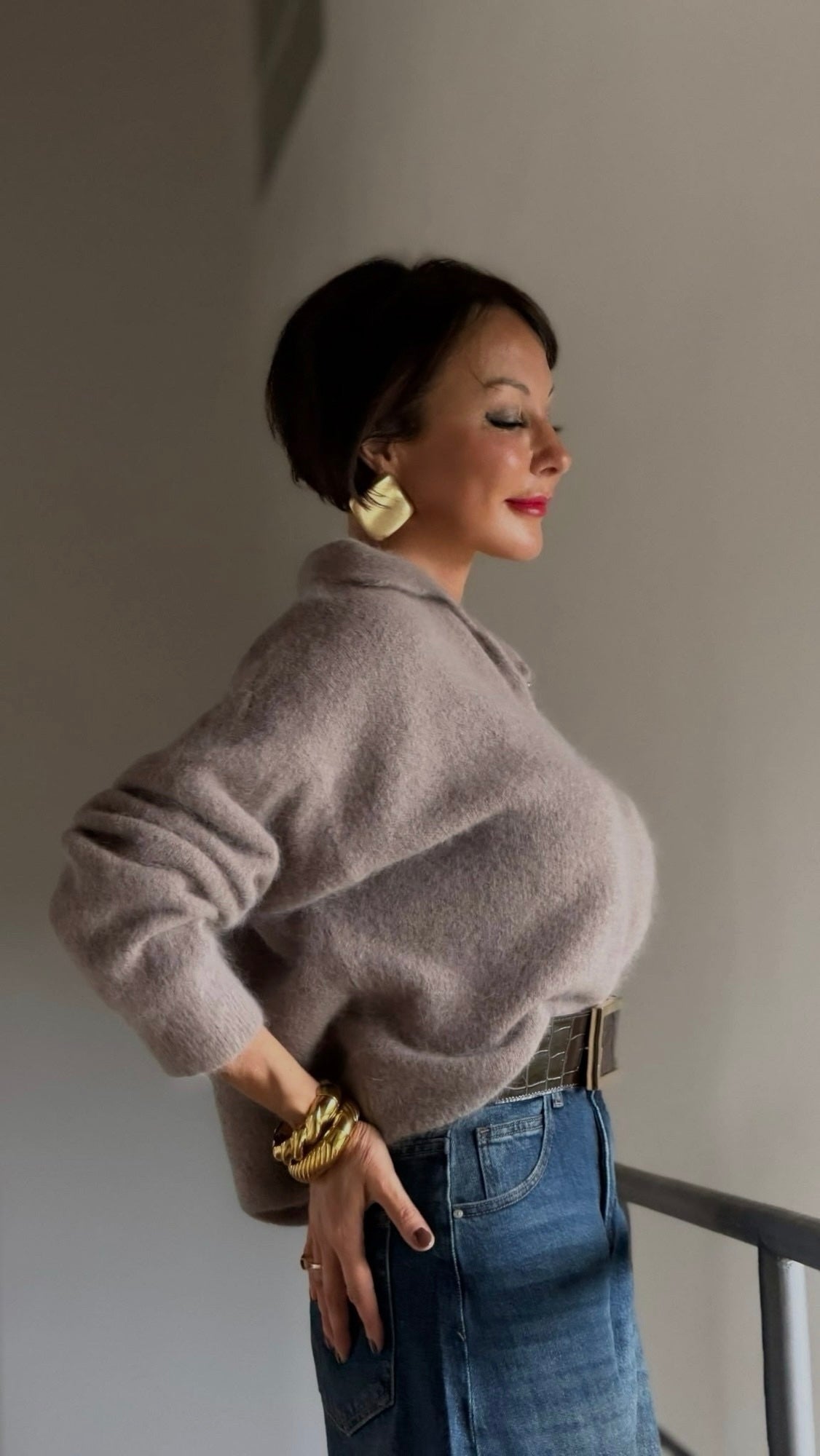 Pull Polo Taupe