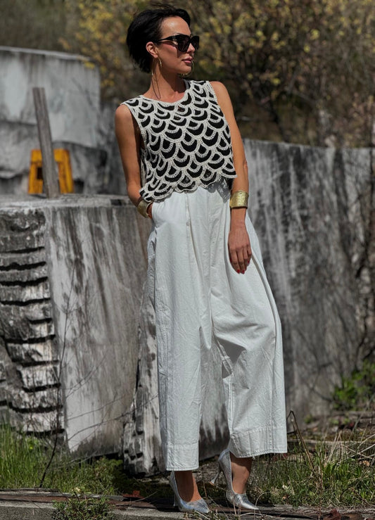 Top Sandro BL/W