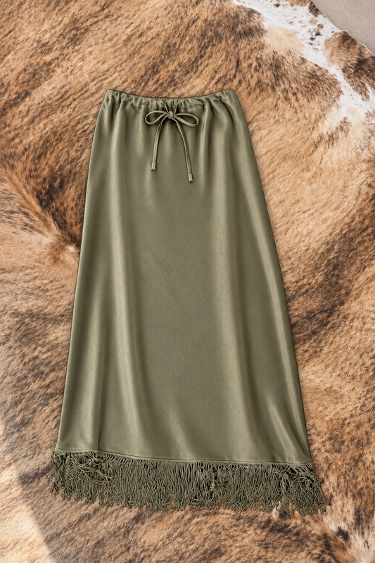Skirt Isola fringes green