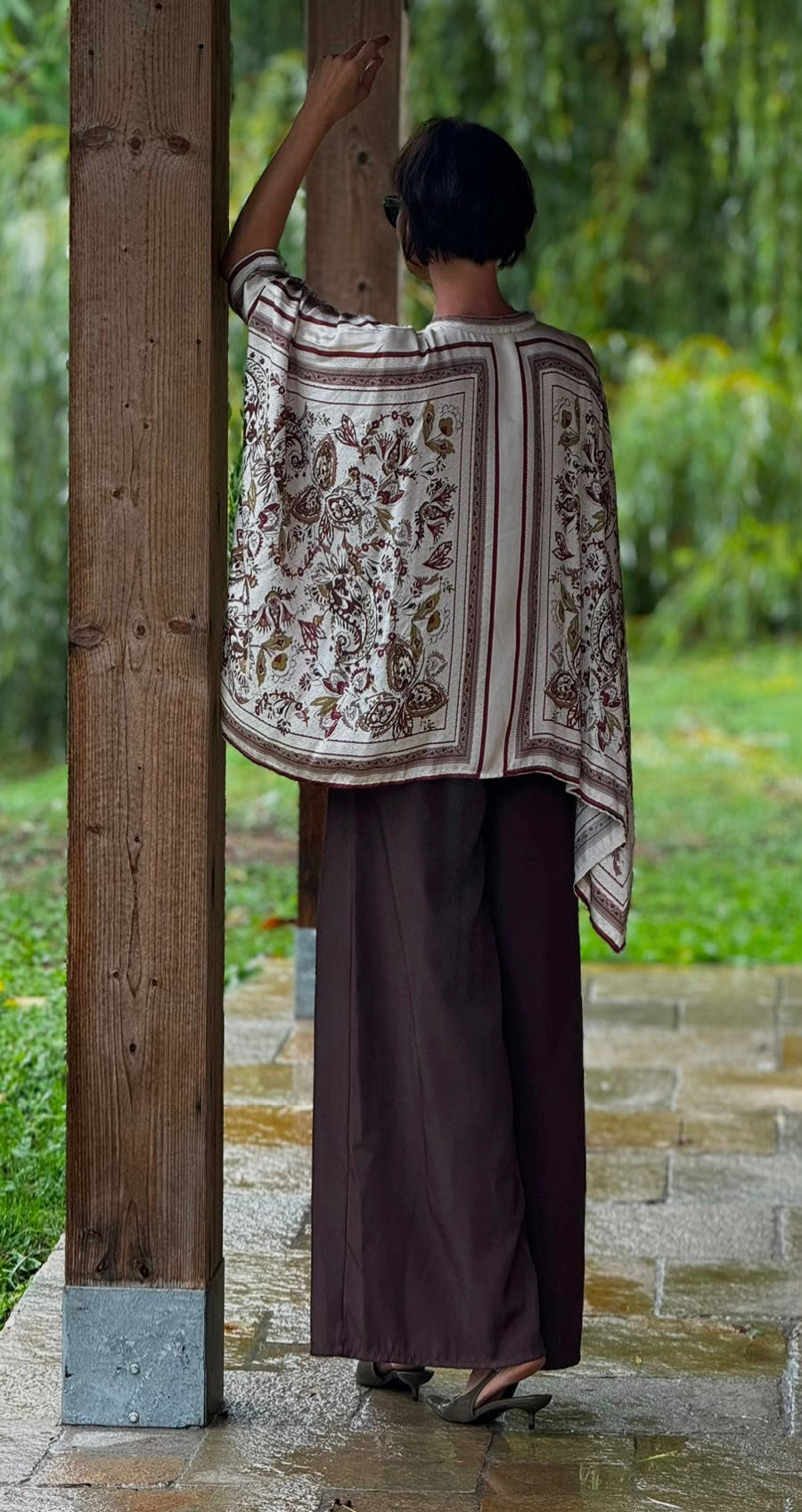 Blouse cape Stella printed