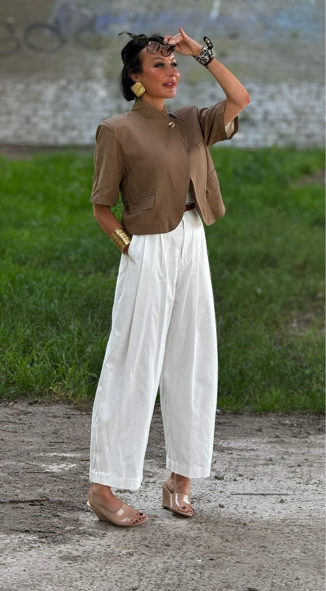 Elena white pants