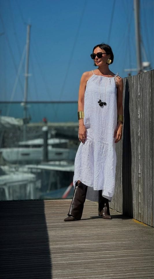 Dress Ina linnen white