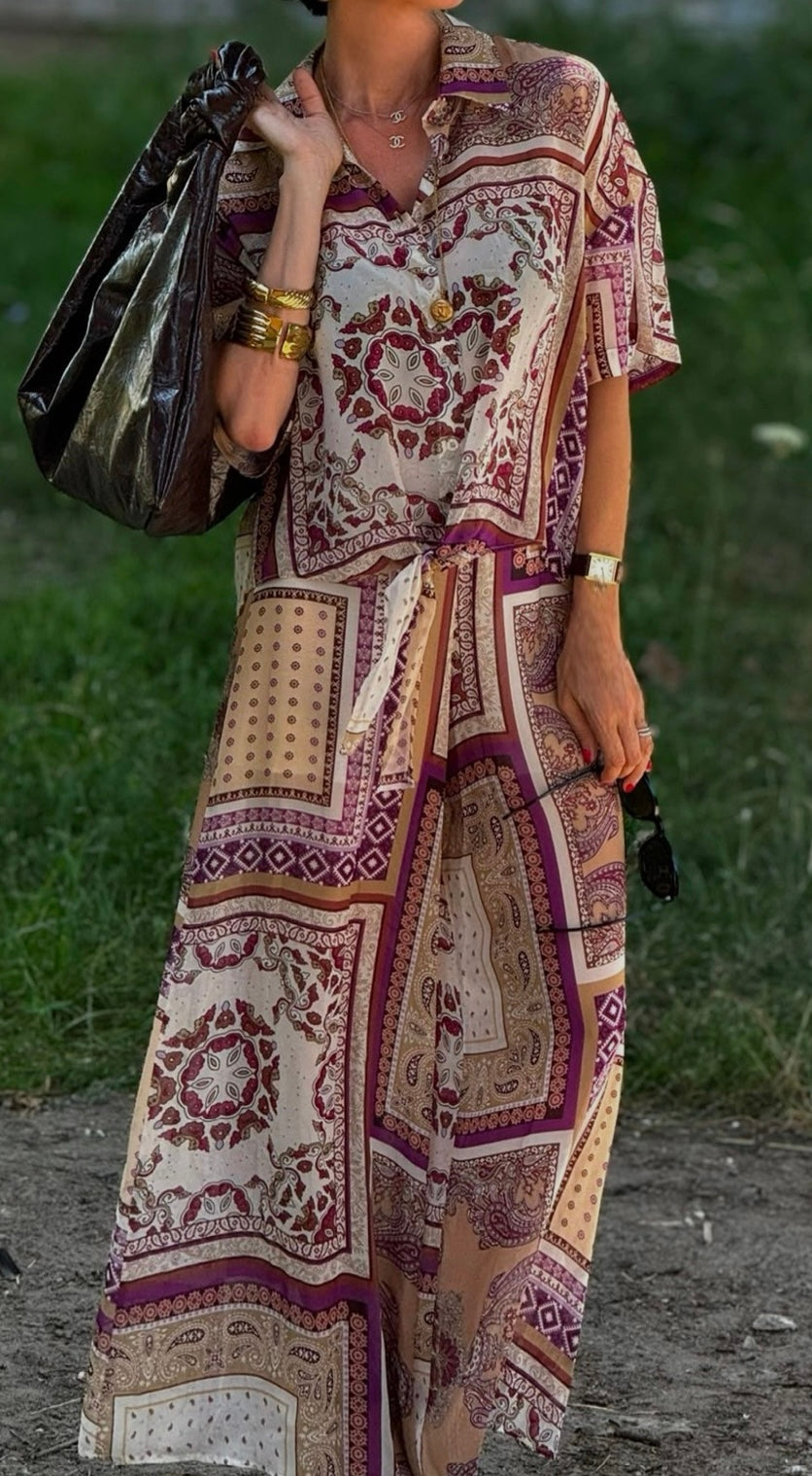 Lilac printed blouse