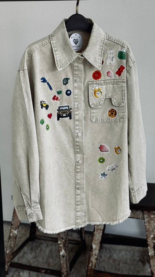 Jacket Sierra patched jeans