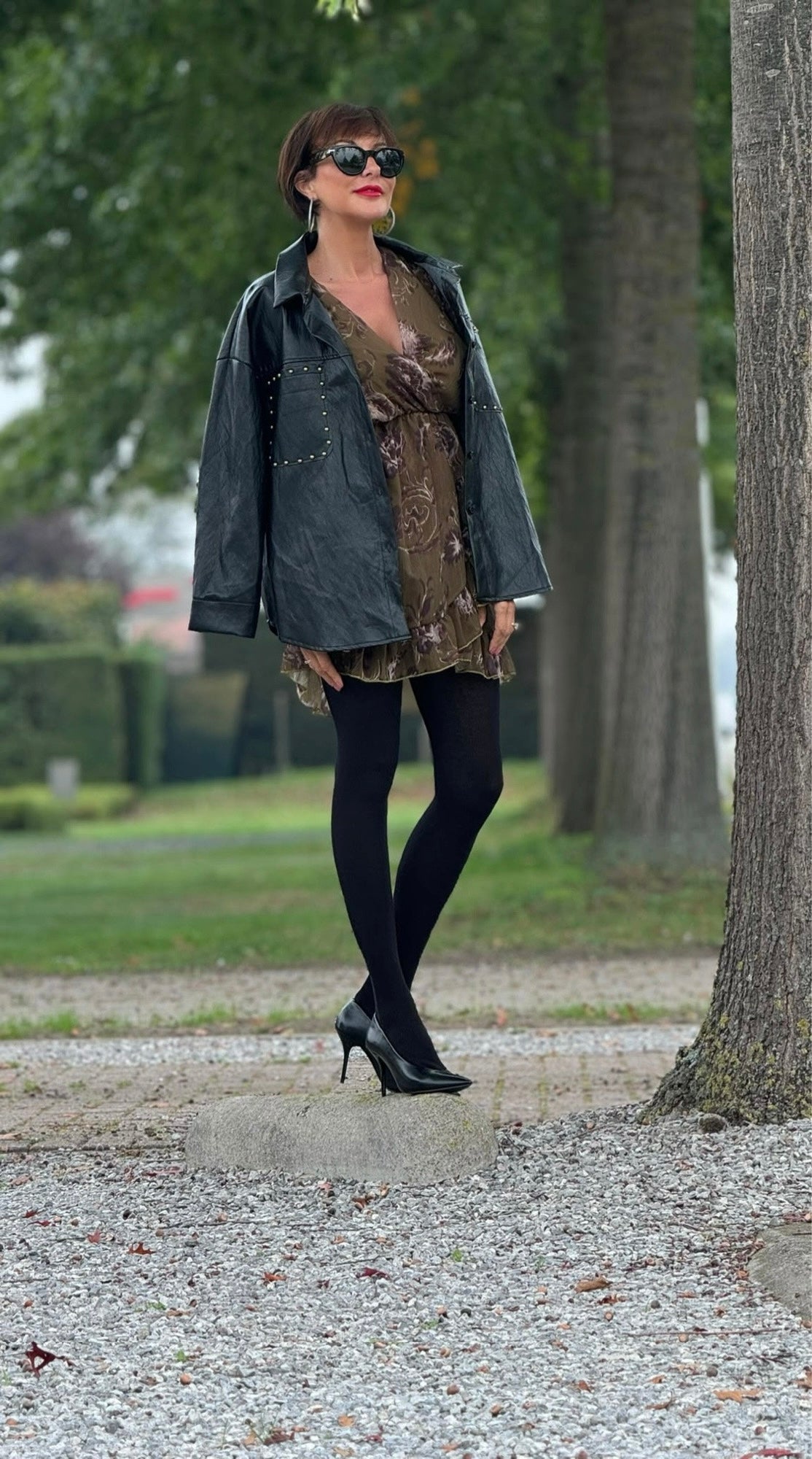 Veste Allegra cloutée noire