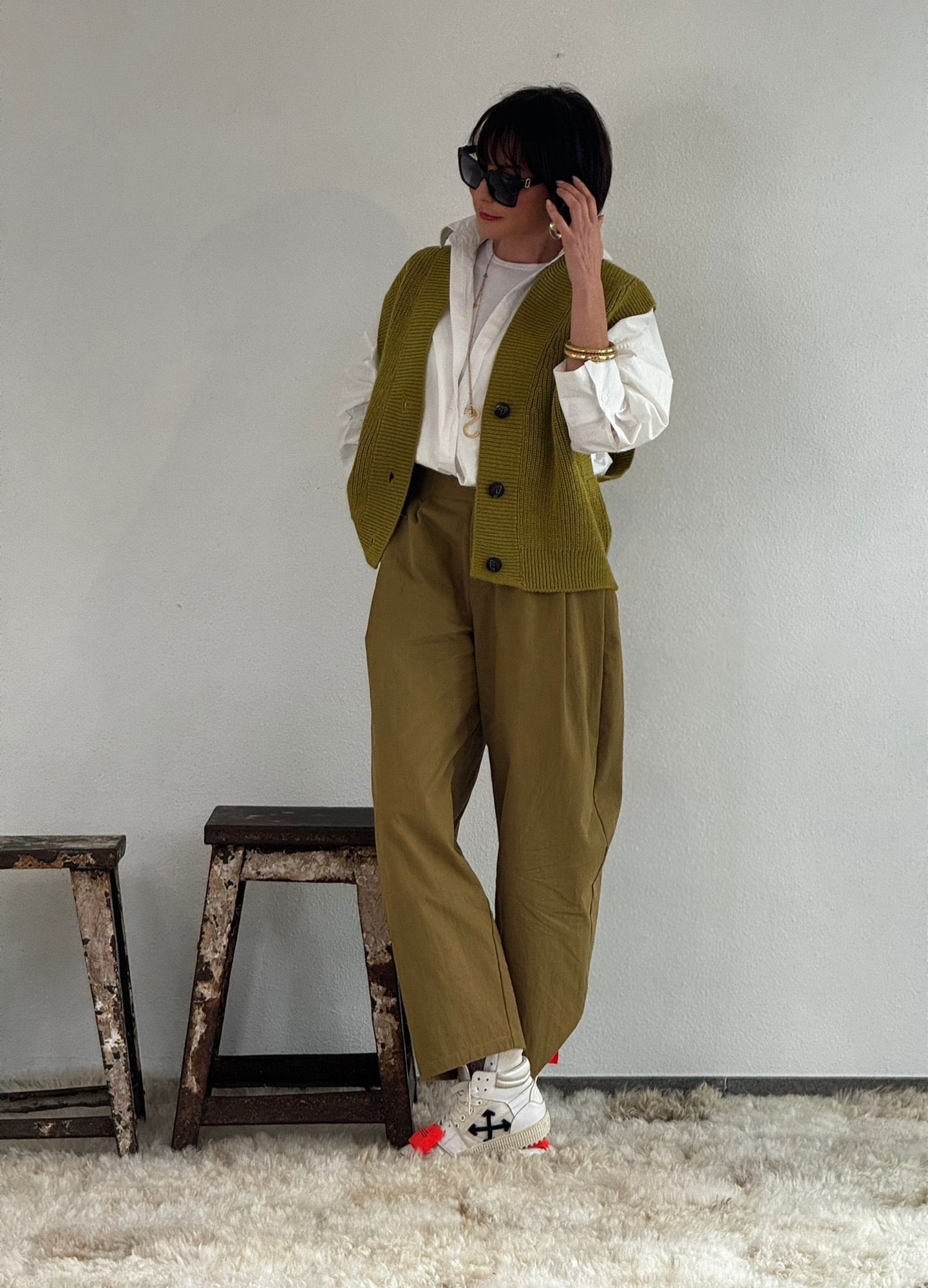 Pants Winona balloon verde