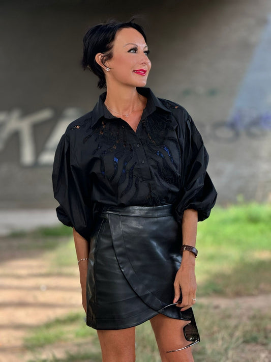 Blouse Lilith lace black